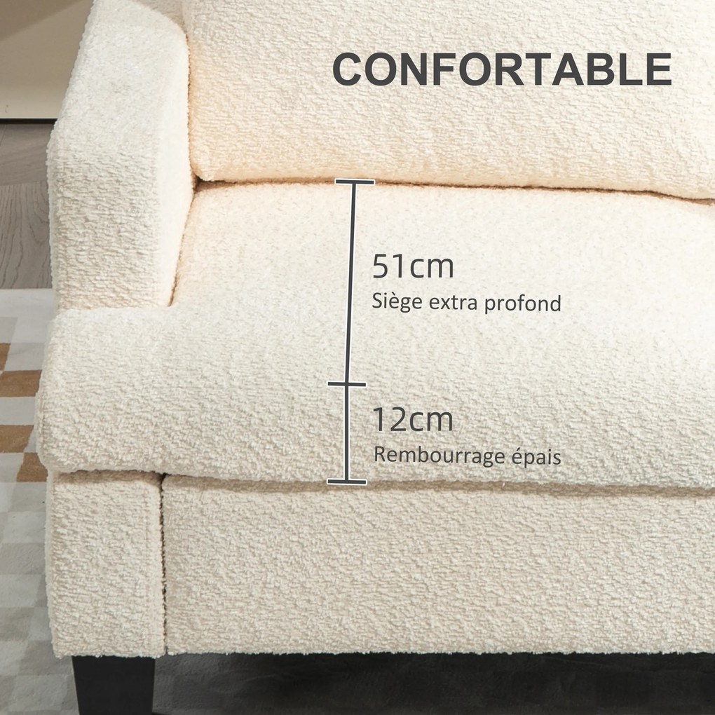 Sofá pequeno de 2 lugares com 140 (C) x 70 (P) x 85 (A) cm e almofadas de encosto removíveis, tecido chenille para sala de estar, quarto, escritório,