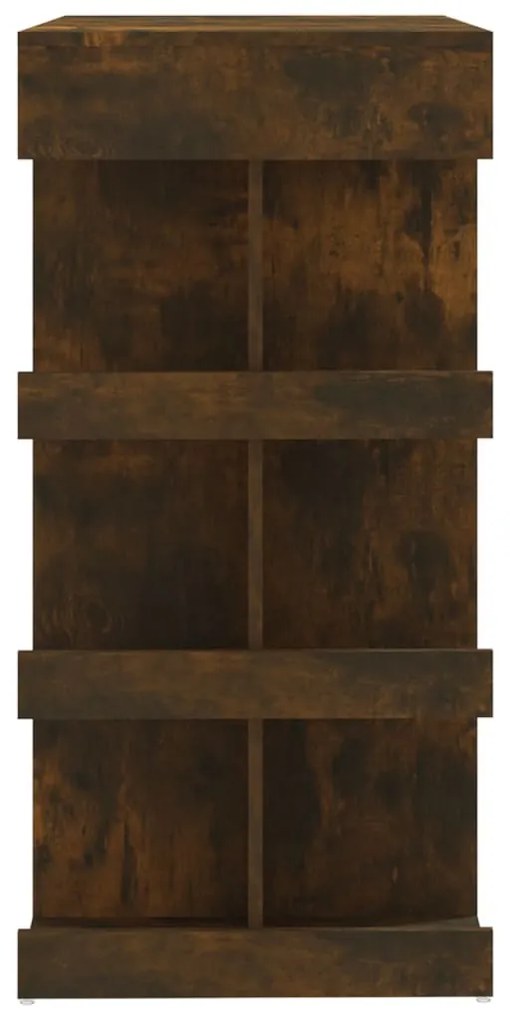 Mesa de bar c/ prateleiras derivados de madeira carvalho fumado