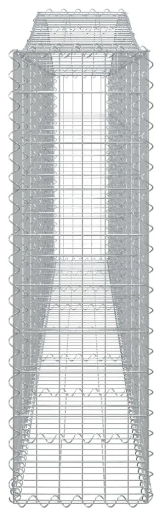 Cestos gabião arqueados 3pcs 400x30x100/120cm ferro galvanizado