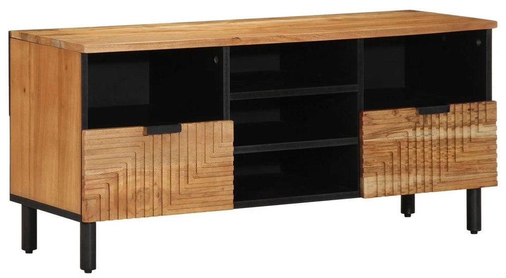 Estante para TV vidaXL 100x33,5x46 cm Madeira Sólida de Acácia
