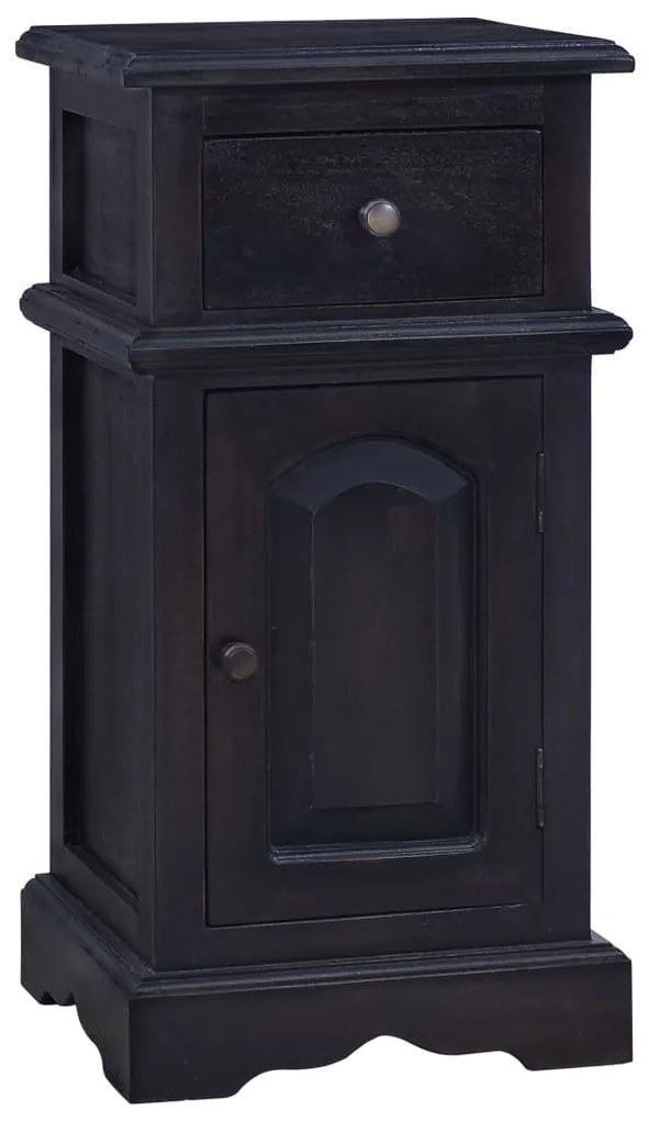 288832 vidaXL Mesa de cabeceira mogno maciço castanho café preto-claro