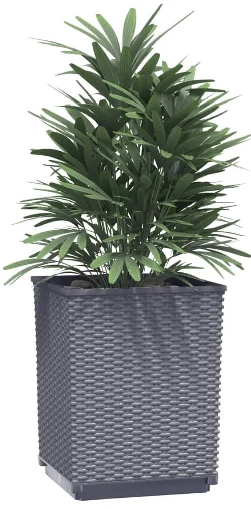 Vasos/floreiras 2 pcs 30x30x37 cm polipropileno cinzento azul