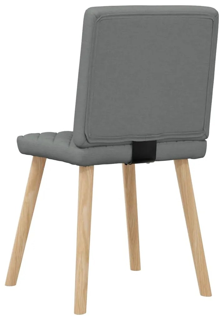 Cadeiras de jantar 6 pcs tecido cinzento-escuro