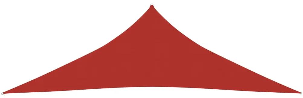 Para-sol estilo vela 160 g/m² 4x4x5,8 m PEAD vermelho