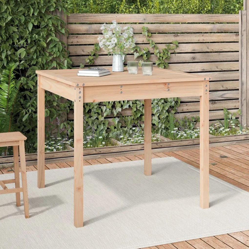 823962 vidaXL Mesa de jardim 82,5x82,5x76 cm madeira de pinho maciça