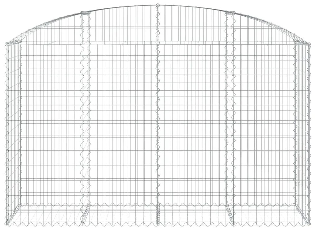 Cesto gabião arqueado 200x50x120/140 cm ferro galvanizado