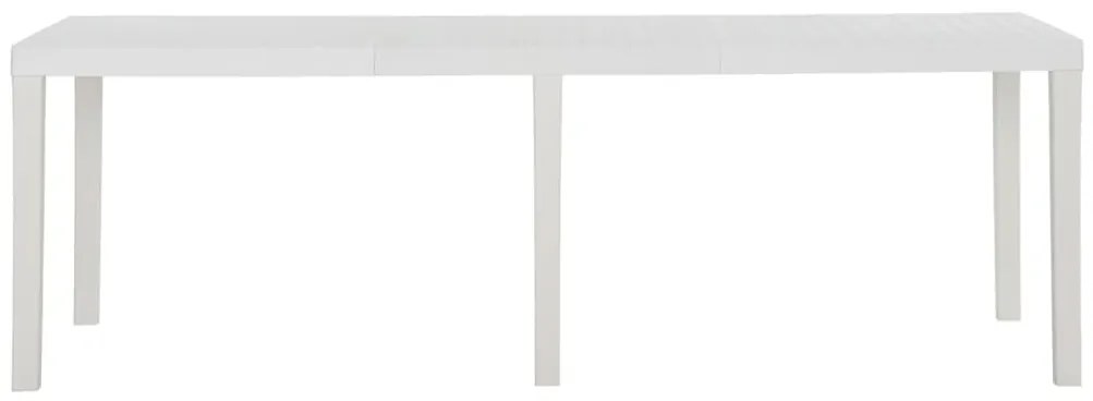 Mesa de jardim 220x90x72 cm PP branco