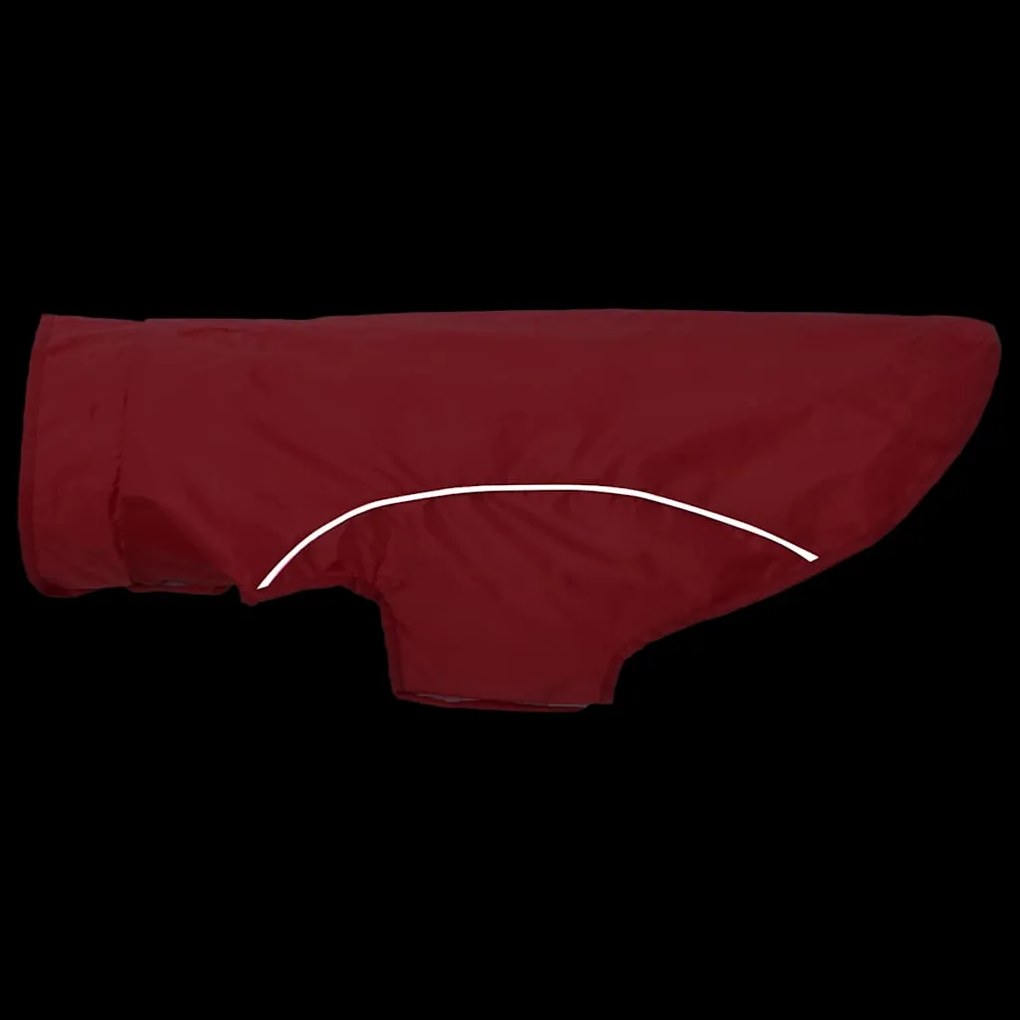 Capa de chuva para cães com tiras reflectoras vermelho L
