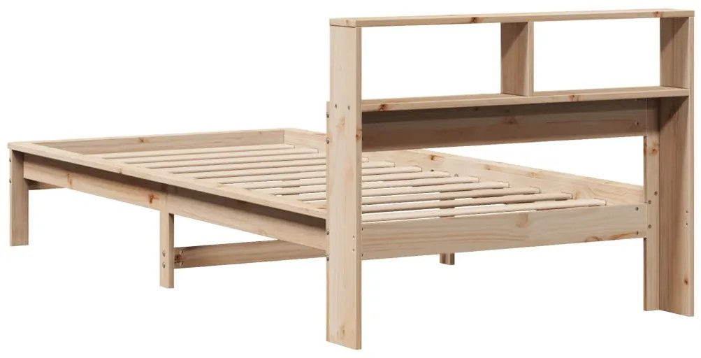 Cama com estante sem colchão 100x200 cm pinho maciço