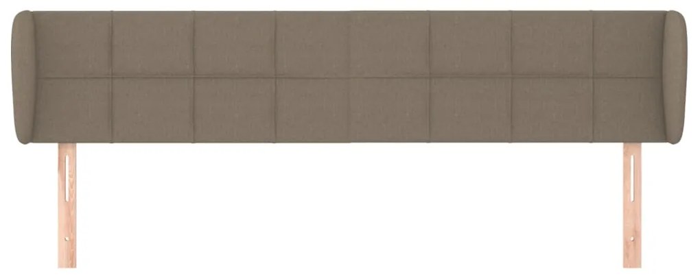 Cabeceira cama abas tecido 203x23x78/88 cm cinzento-acastanhado