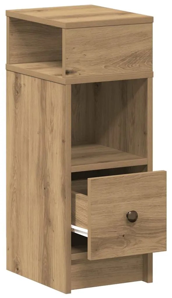 Mesa de cabeceira com gaveta 25x31x66 cm carvalho artisiano