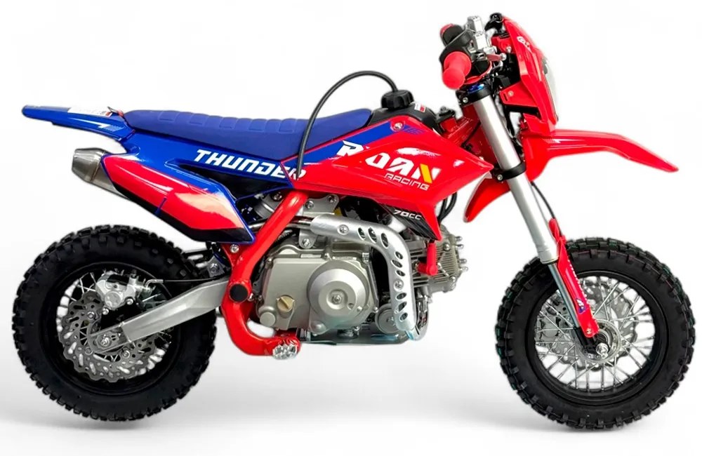 MINI MOTO Crianças MINICROSS Gasolina 70CC 10/10" APOLLO THUNDER AUTO Vermelha