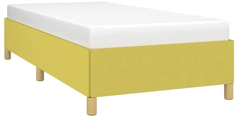 Estrutura de cama sem colchão 100x200 cm tecido verde