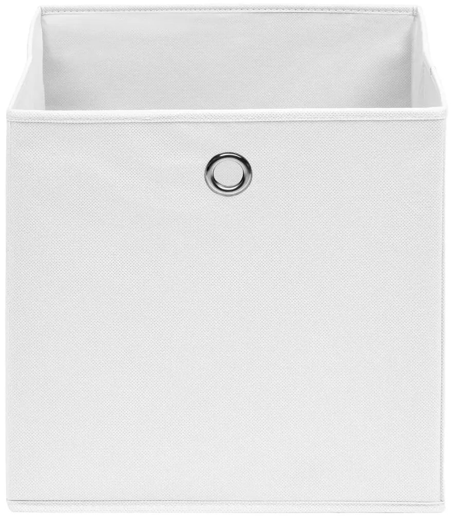 Caixas arrumação 4 pcs 28x28x28 cm tecido-não-tecido branco