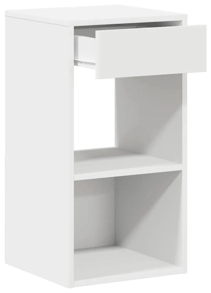 Mesa de cabeceira com gaveta 35x34x66,5 cm branco