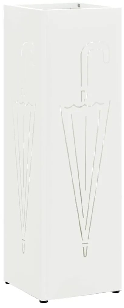 Suporte para Guarda-chuva Branco Metal Compacto