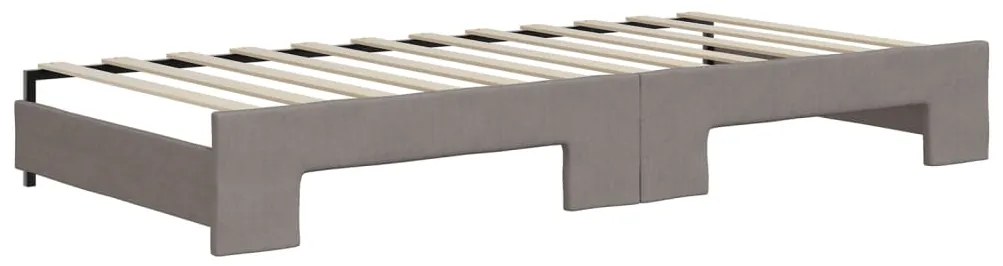 Sofá-cama c/ gavetão/gavetas 90x200 cm tecido cinza-acastanhado