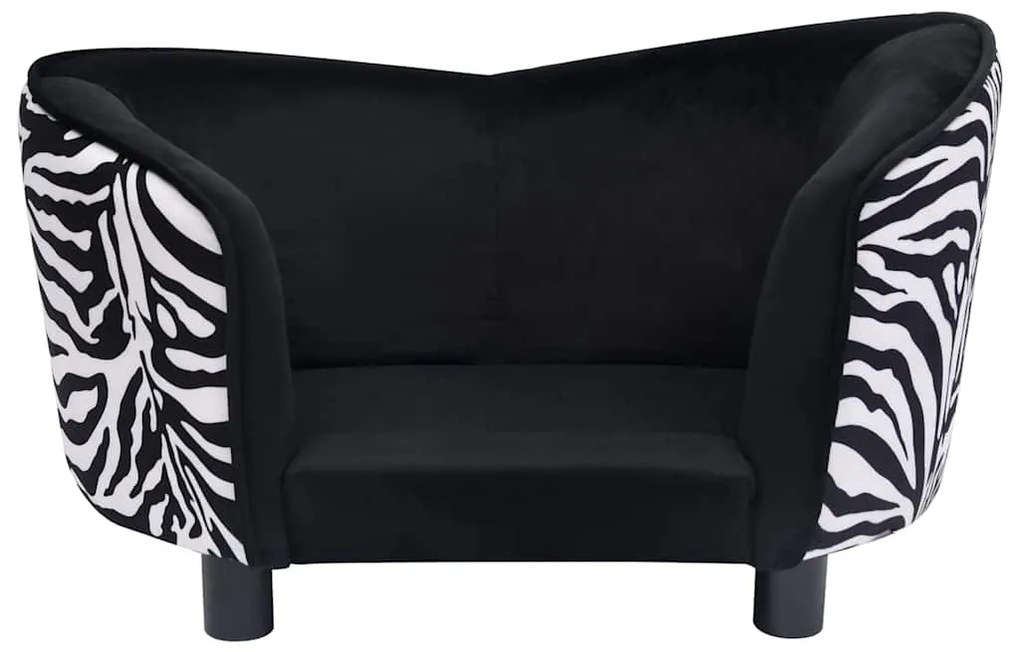 Sofá para cães 68x38x38 cm pelúcia preto