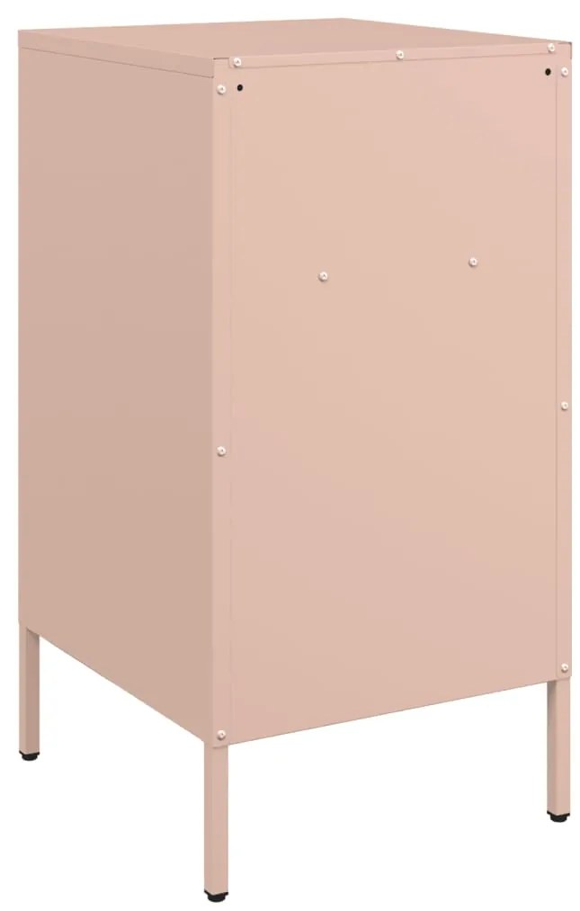 Mesa de cabeceira 36x39x68 cm aço rosa