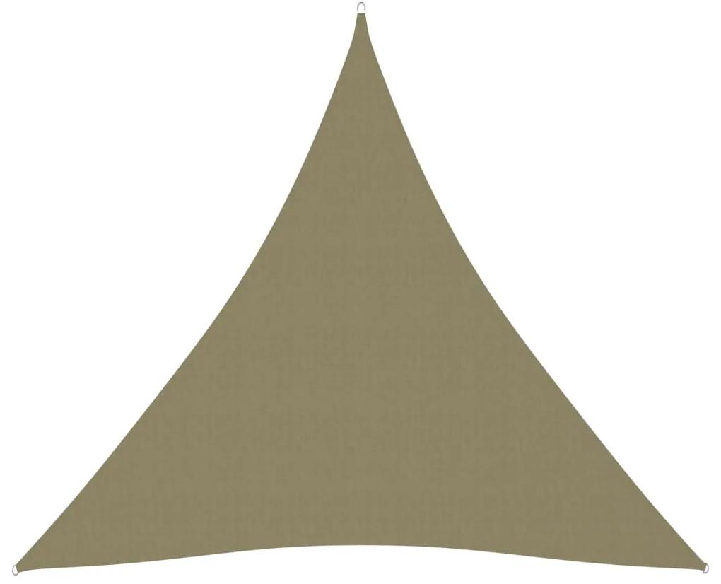 Para-sol estilo vela tecido oxford triangular 4,5x4,5x4,5m bege