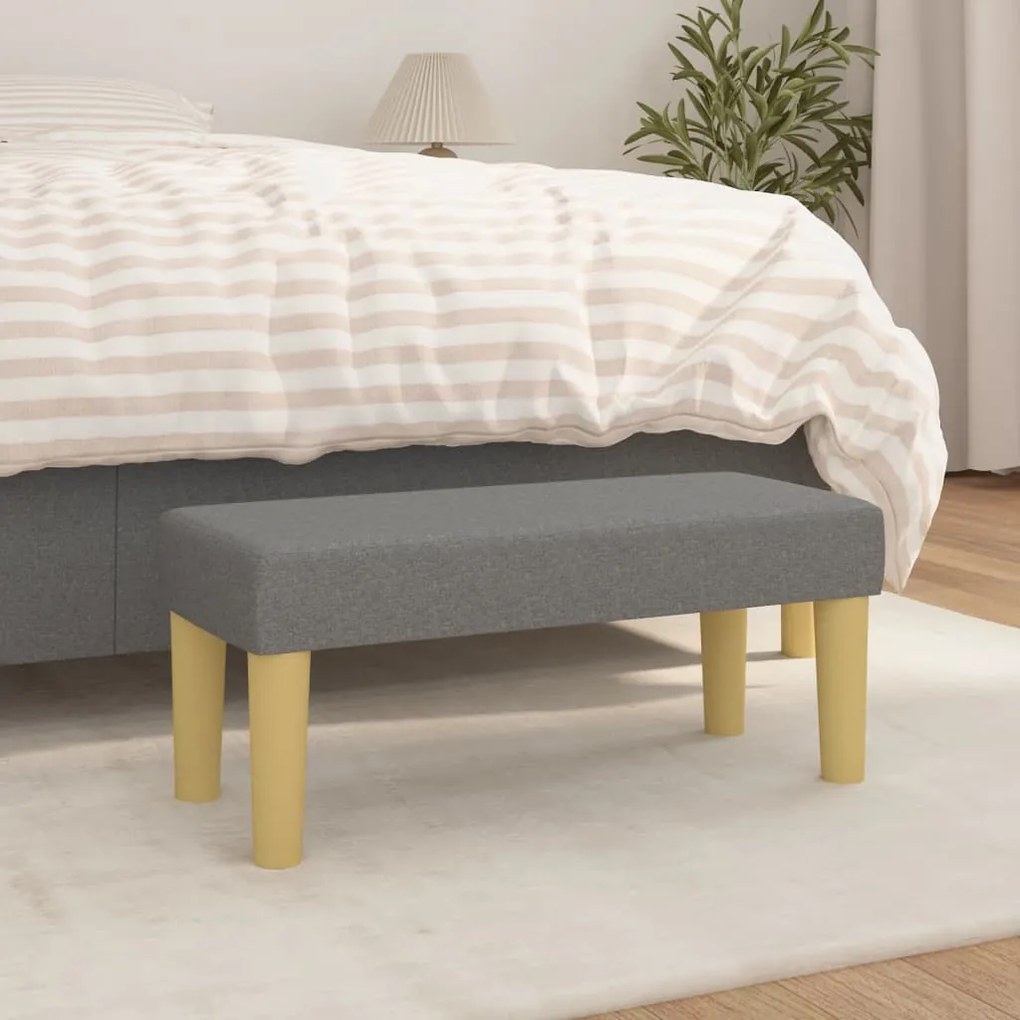 346625 vidaXL Banco 70x30x30 cm tecido cinzento-escuro