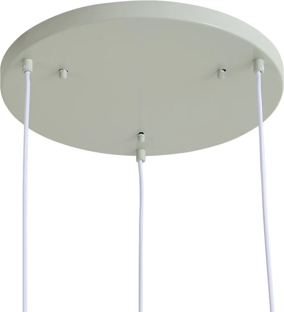 Japandi Pendant Lamp White with Organic Light Green Shade 3-Light - Moonstone