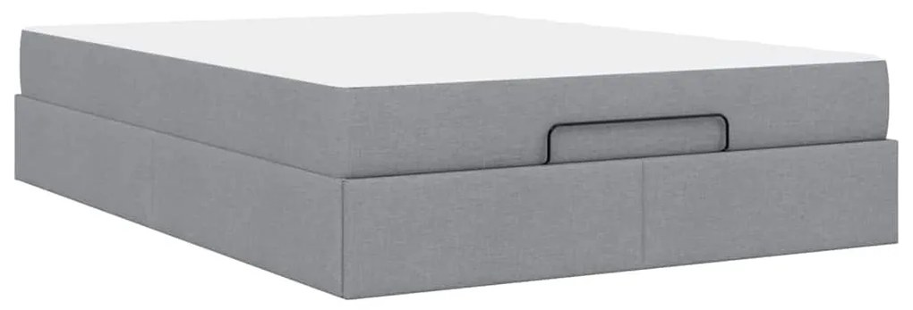 Estrutura da Cama Outros Cinzento-claro 160 x 200 cm tecido