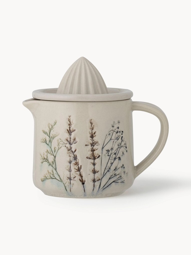 Espremedor de citrinos artesanal com padrão de erva Bea