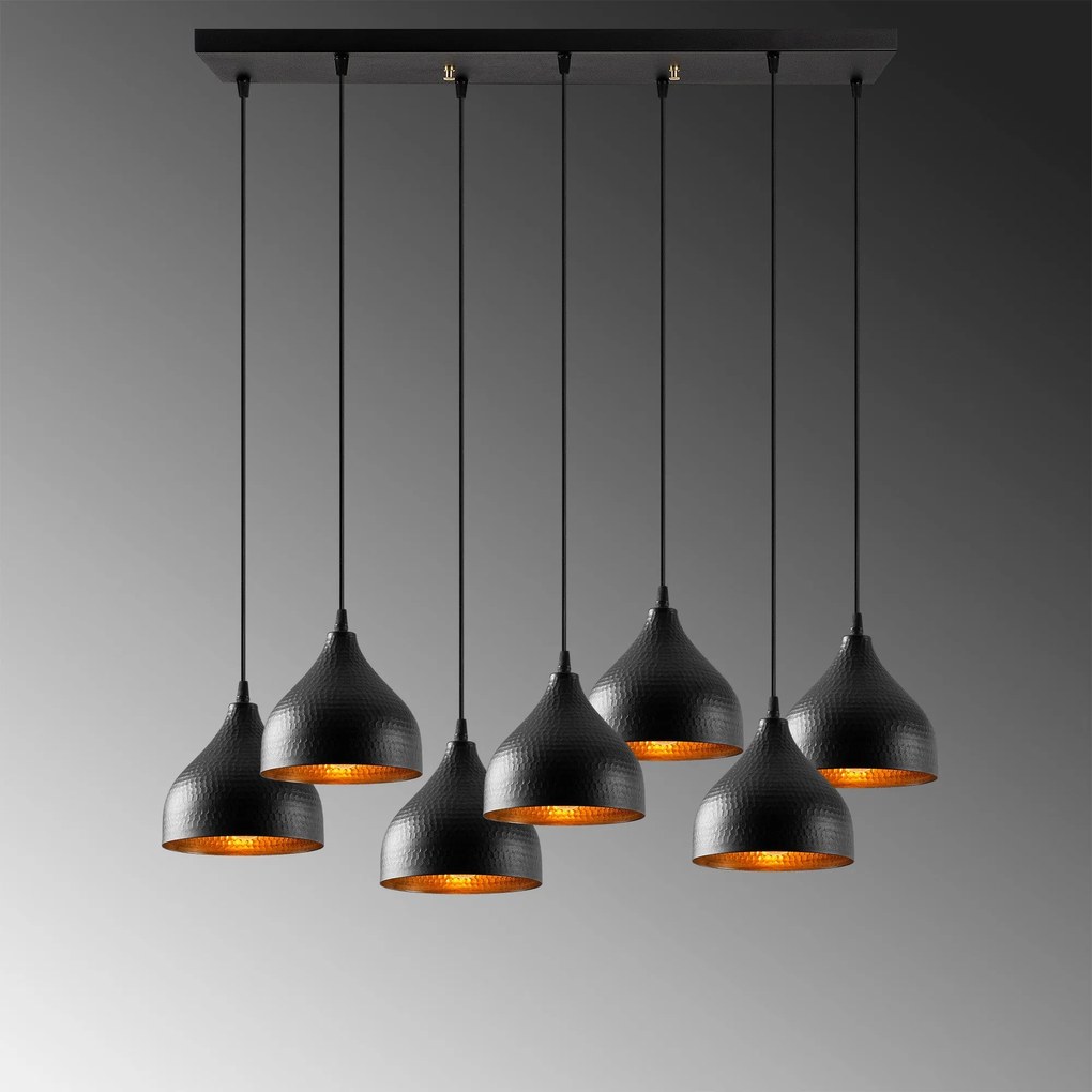 Candeeiro Chandelier Tattoo – Preto – 88 x 40 cm