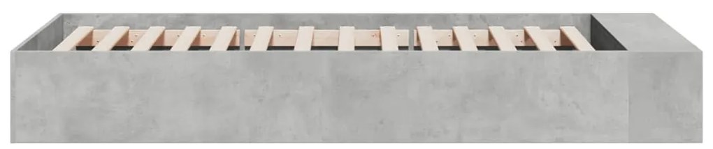 Estrutura de cama 90x190 cm derivados de madeira cinza cimento