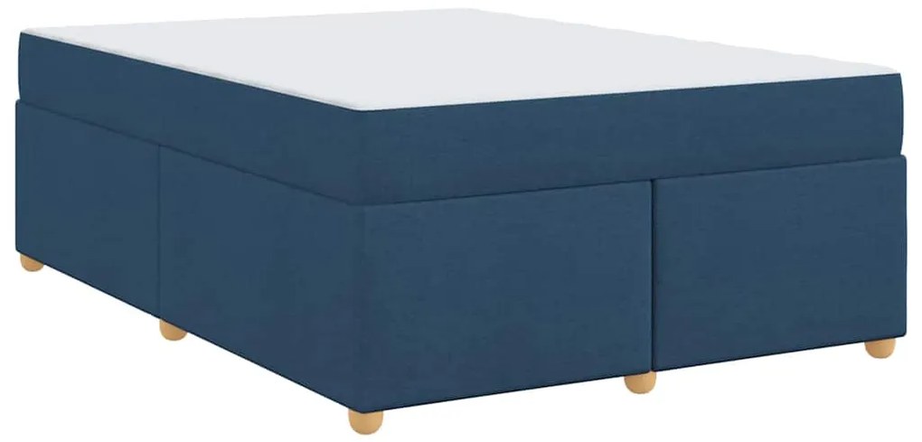 Estrutura de cama com colchão Outros Azul 160 x 200 cm tecido