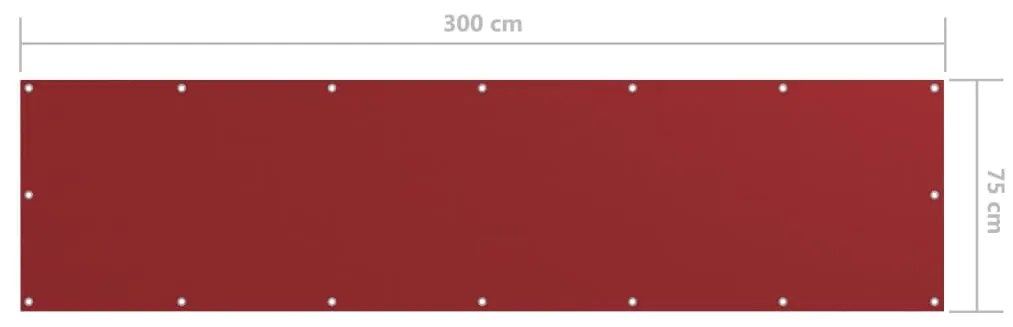 Tela de varanda 75x300 cm tecido Oxford vermelho