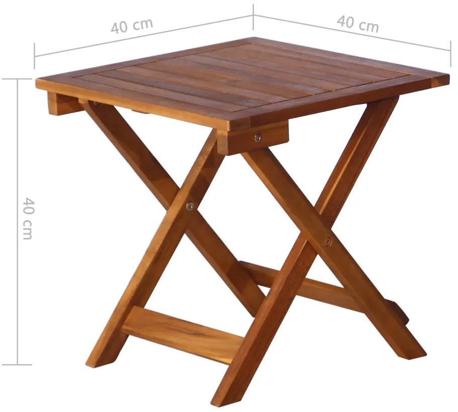 Espreguiçadeira de jardim com mesa e almofadão acácia maciça