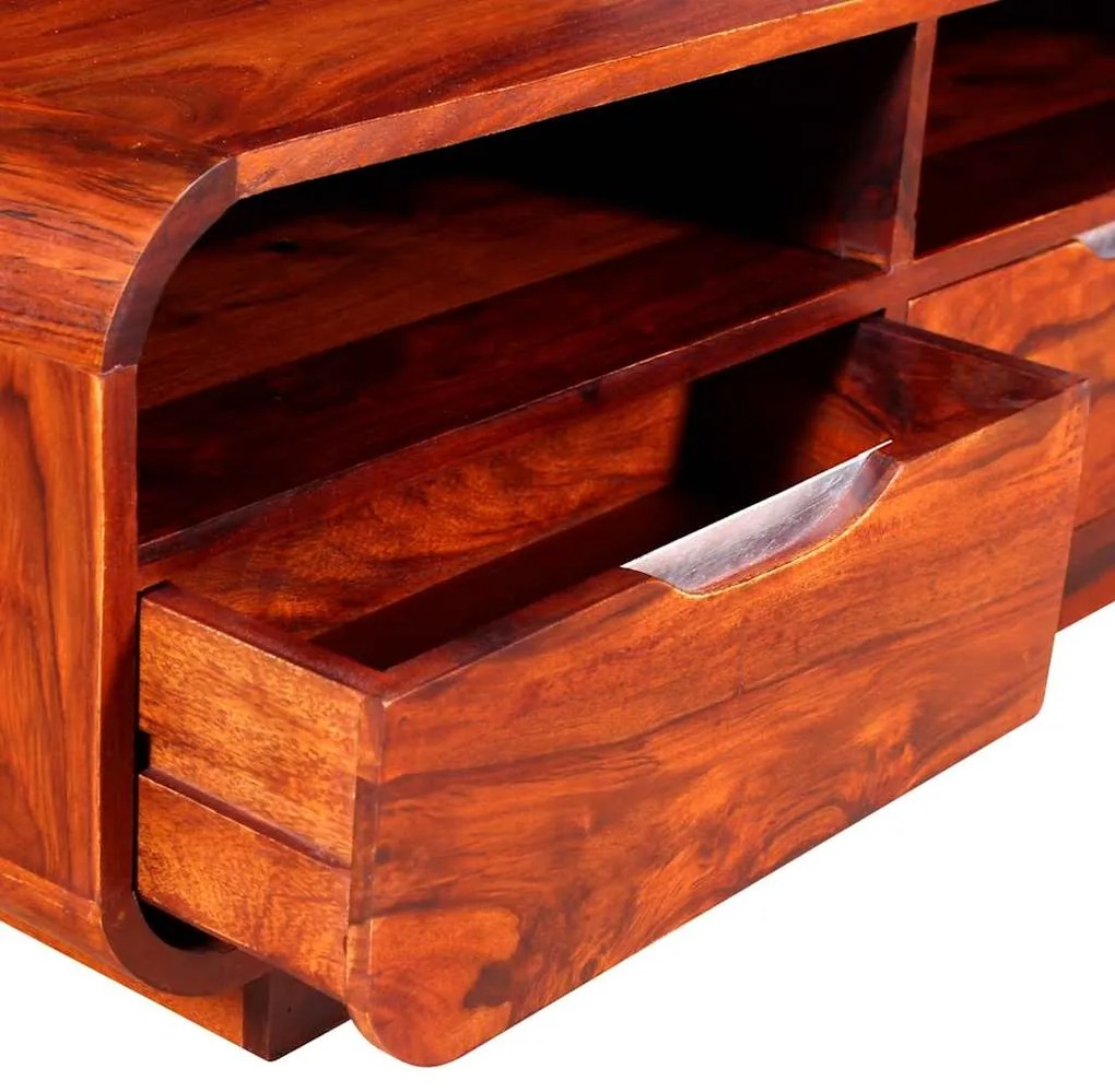 Mesa de centro madeira de acácia maciça 90x40x35 cm
