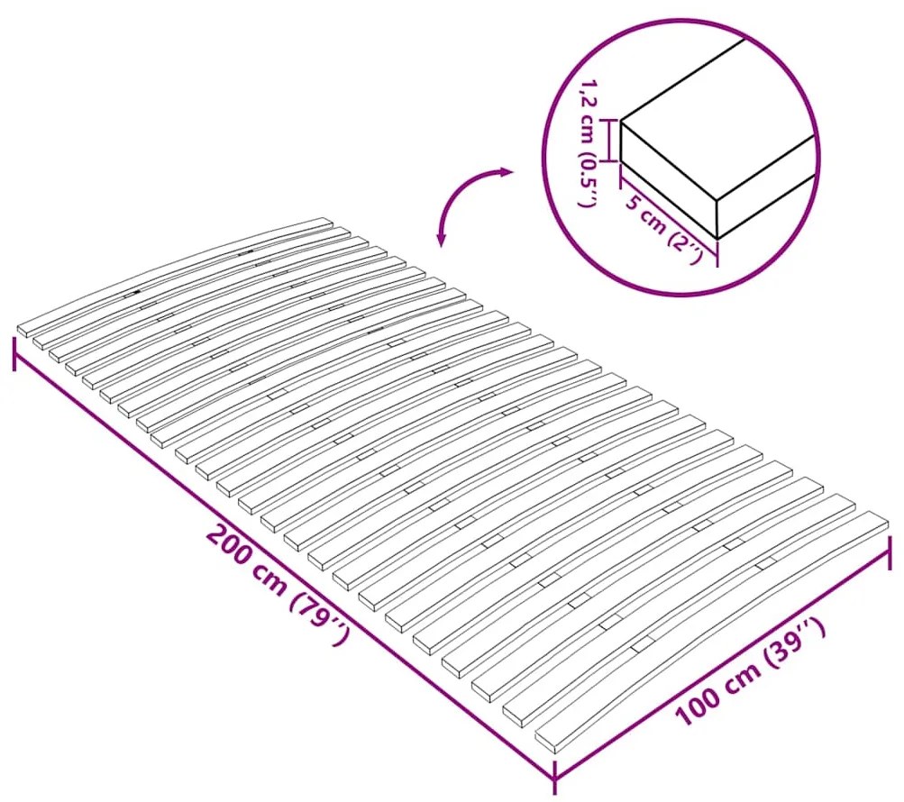 Estrado de ripas com 24 ripas 100x200 cm