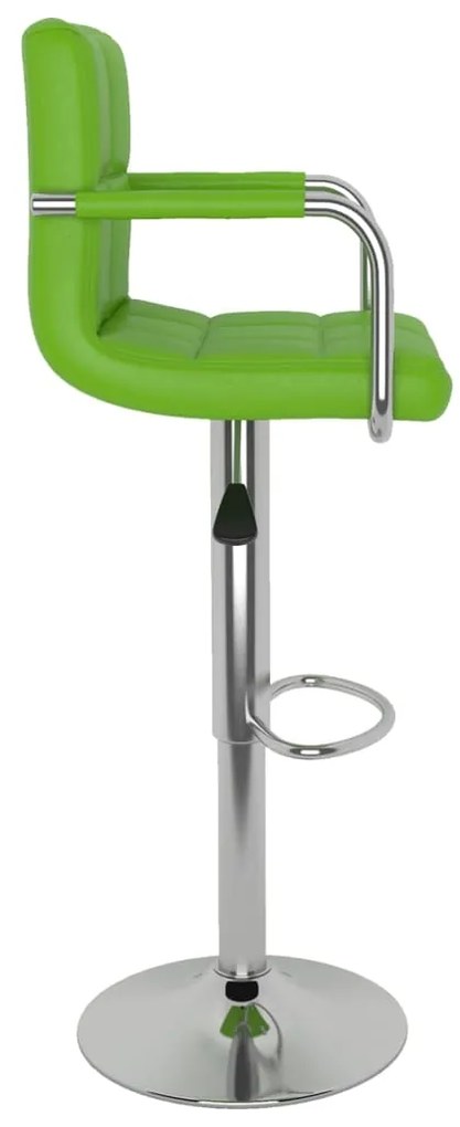 Bancos de bar 2 pcs couro artificial verde