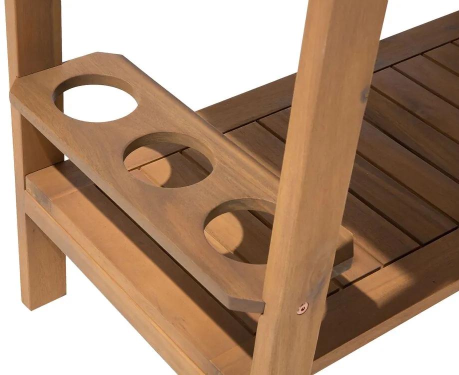 Mesa de apoio de madeira com rodas SASSARI Beliani