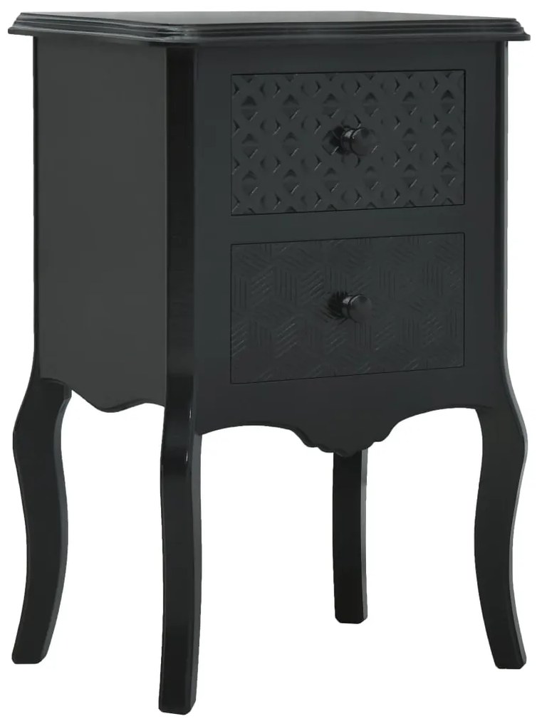 vidaXL Mesa de cabeceira 43x32x65 cm MDF preto