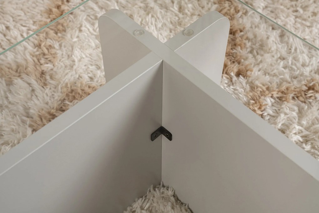 Mesa de Centro Flavio – Cinza – 105x30x65 cm