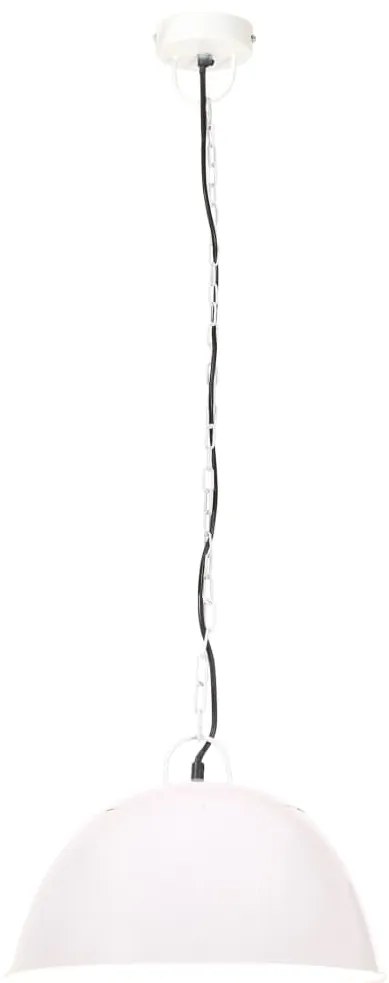 Candeeiro suspenso vintage indust. redondo 25 W 41 cm E27 branco