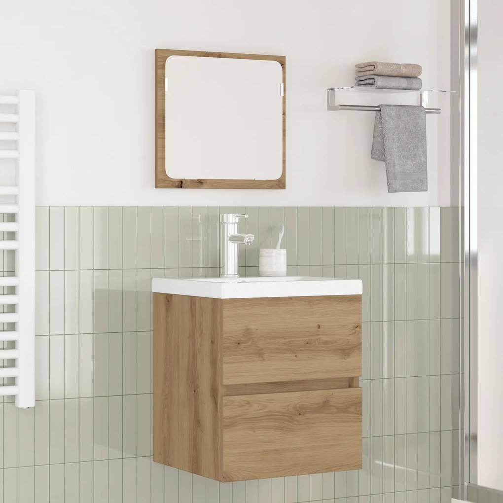 vidaXL Conjunto de Móveis para Banheiro 3 pcs Carvalho Preto e Branco