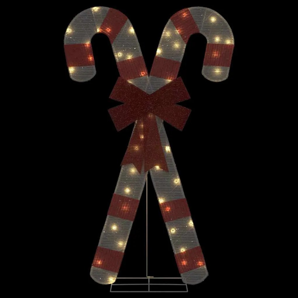 Decoração de Natal bengala doce 50 LED branco quente
