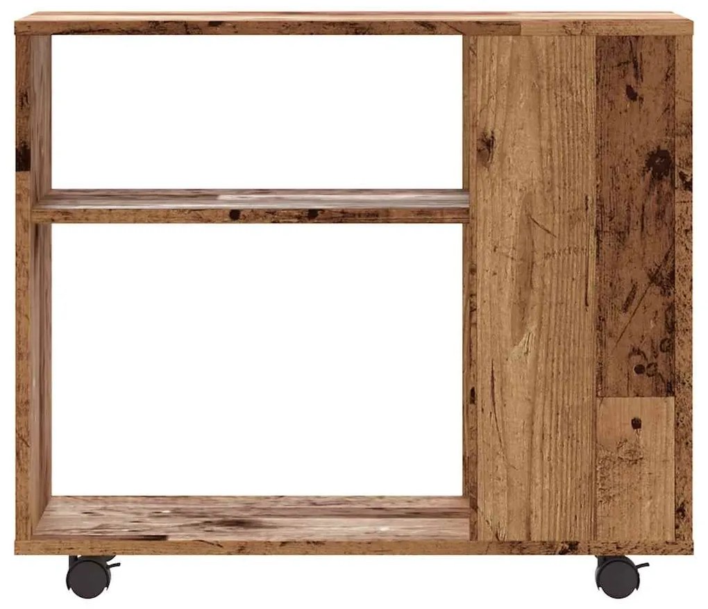 Mesa de apoio madeira velha 70x35x55 cm madeira trabalhada