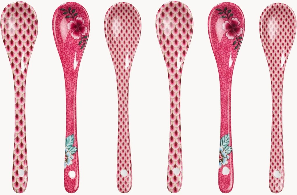 Colheres de chá Oriental Flower, conjunto de 6
