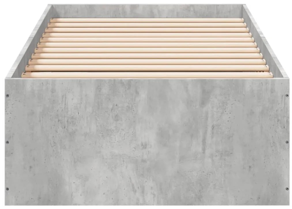 Estrutura de cama 75x190 cm derivados de madeira cinza cimento