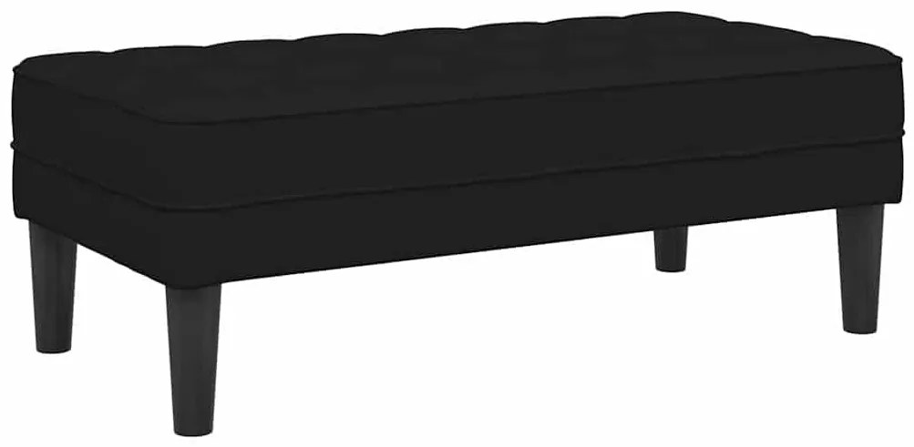 Banco vidaXL Preto 113x57x39 cm Tecido
