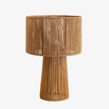 Candeeiro De Mesa Em Papel Trançado Carisa Natural - Sklum