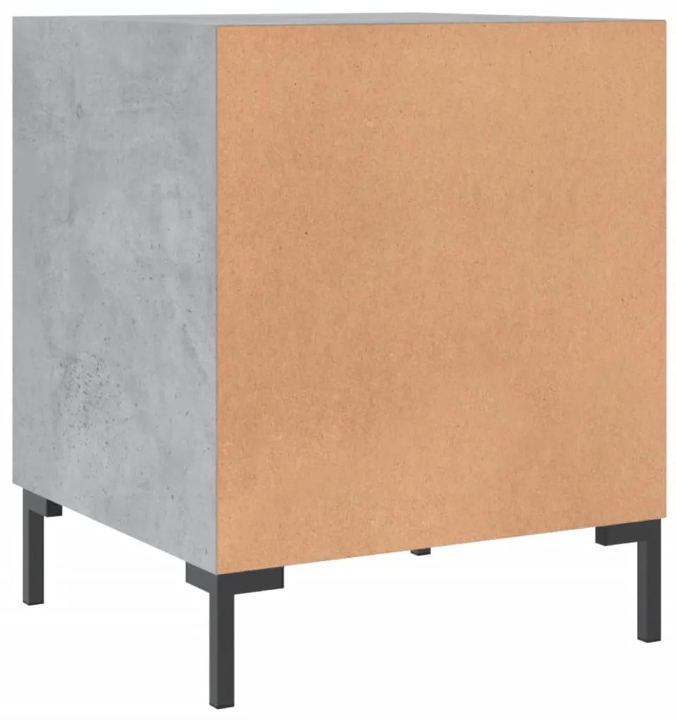 Mesa cabeceira 40x40x50cm derivados de madeira cinzento cimento