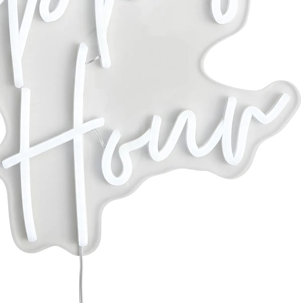 Candeeiro de Parede Neon Branco incl. LED - Happy Hour