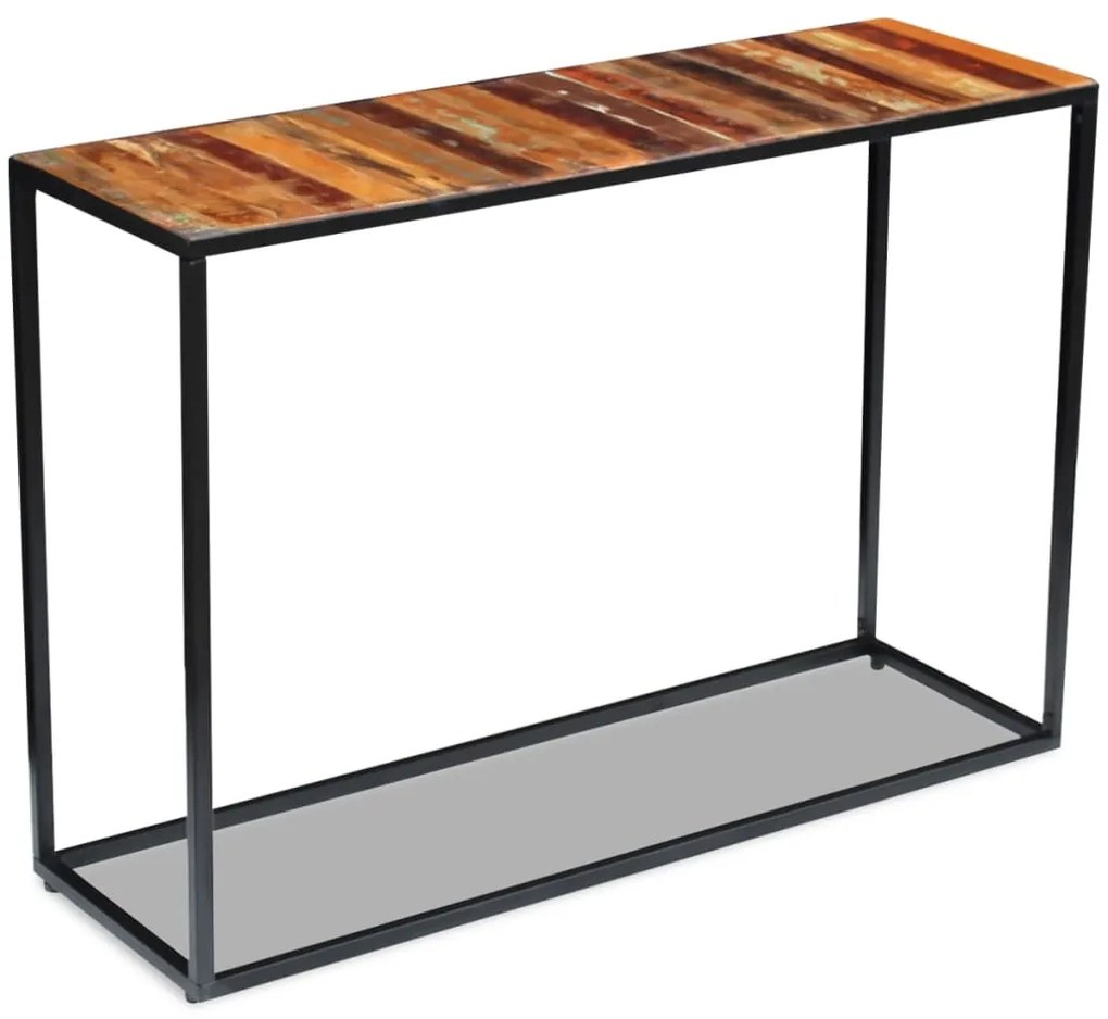 Mesa consola 110x35x76 cm madeira reciclada maciça